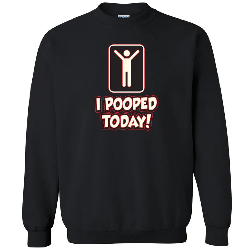 Zexpa Apparelâ„¢ I Pooped Today Unisex Crewneck Social Media Funny Humor Sweatshirt Hoodie with High-Low Hem Asymmetrical Trendy Zexpa Apparelâ„¢ I Pooped Today Unisex Crewneck Social Media Funny Humor Sweatshirt Hoodie with High-Low Hem Asymmetrical Trendy