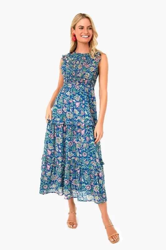 Surf Poppy Mallow Iris Dress Casual Short Summer