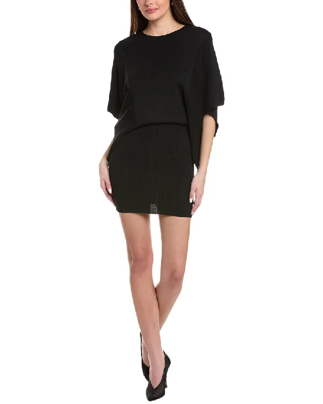 Reiss Julia Knitted Cape Sleeve Dress Tunics Long Elegant