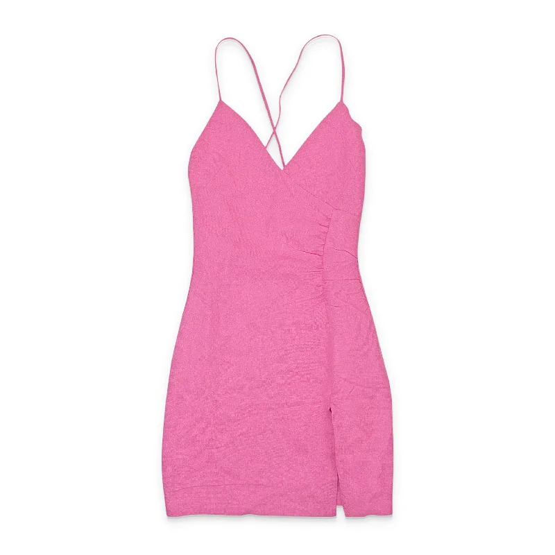 CALLIPYGIAN HIGH TIE PINK SLIP DRESS Tunics Chic fashionable