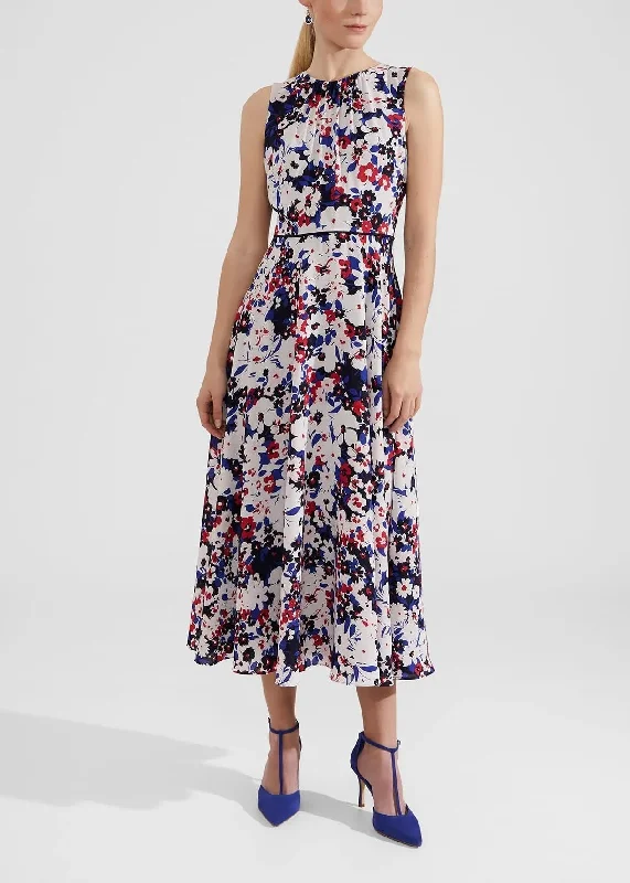 Carly Dress 0124/5281/9045l00 Navy-Pink-Multi Tunics Sophisticated sleek