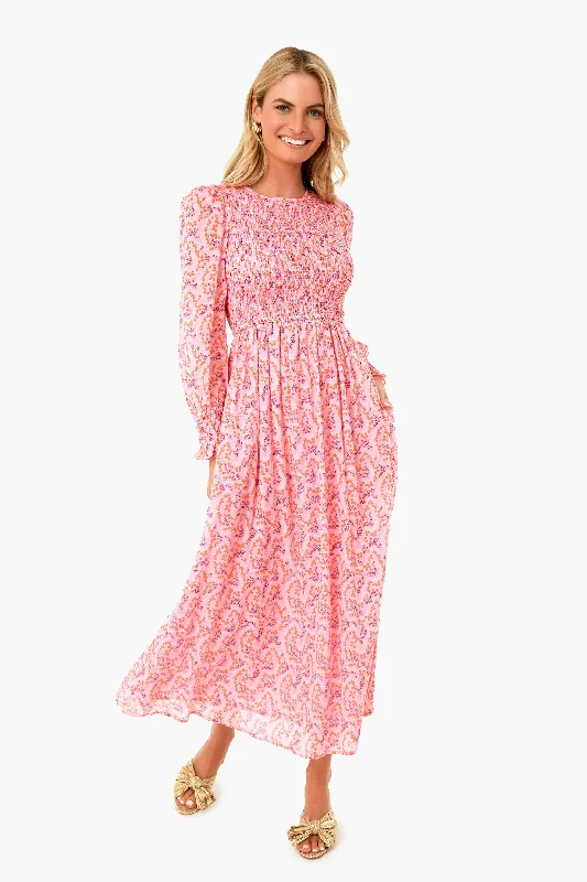 Peony Twist Flower Flicker Dress Off-the-shoulder Chic Trendy