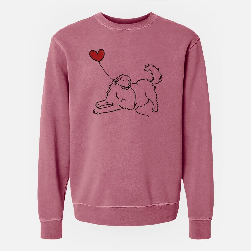 Great Pyrenees Heart String - Unisex Pigment Dyed Crew Sweatshirt Hoodie with Color Block Contrast Stylish Great Pyrenees Heart String - Unisex Pigment Dyed Crew Sweatshirt Hoodie with Color Block Contrast Stylish