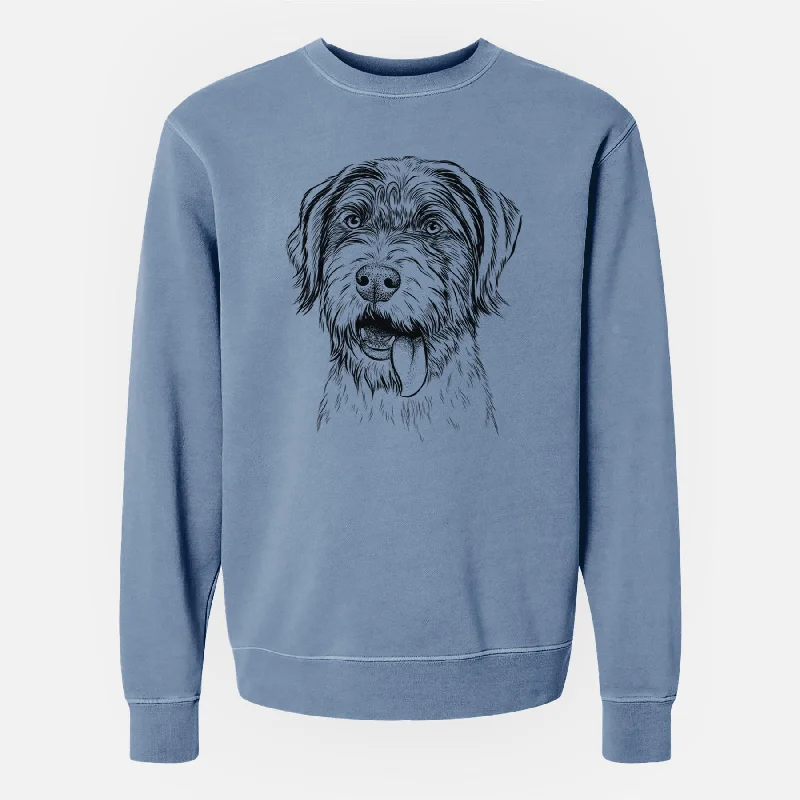 Bare Hazel the German Wirehaired Pointer Mix - Unisex Pigment Dyed Crew Sweatshirt Hoodie with Zipper Versatile Modern Bare Hazel the German Wirehaired Pointer Mix - Unisex Pigment Dyed Crew Sweatshirt Hoodie with Zipper Versatile Modern