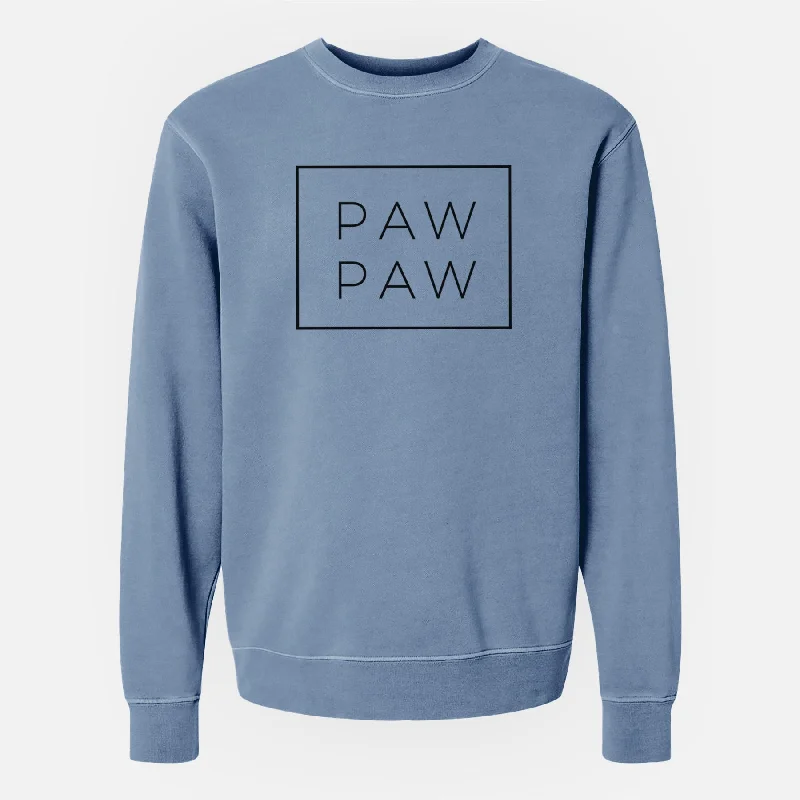Paw Paw Boxed - Unisex Pigment Dyed Crew Sweatshirt Hoodie with Camouflage Military Edgy Paw Paw Boxed - Unisex Pigment Dyed Crew Sweatshirt Hoodie with Camouflage Military Edgy