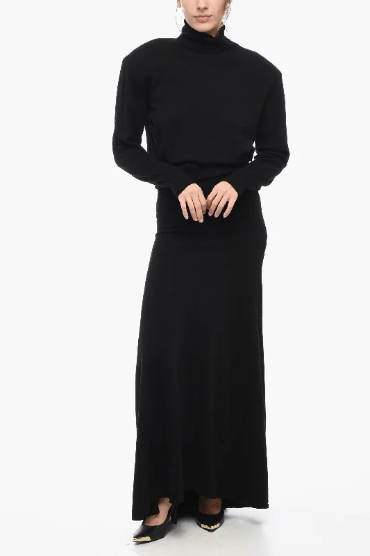 Saint Laurent Cashmere Turtle-Neck Dress Tunics Stylish elegant