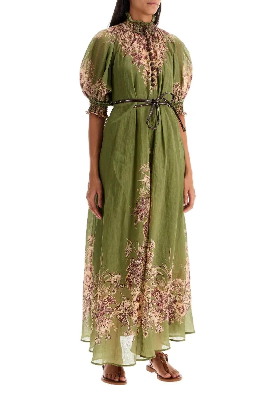 Zimmermann Long Ramie Dress In Ottie Tunics Review highly