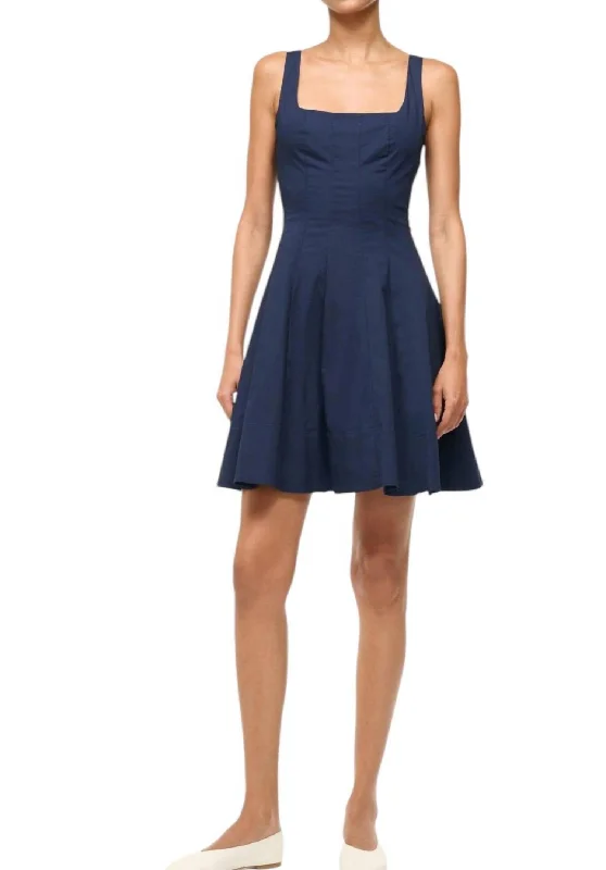 Mini Wells Dress In Navy Tunics Prom sequined