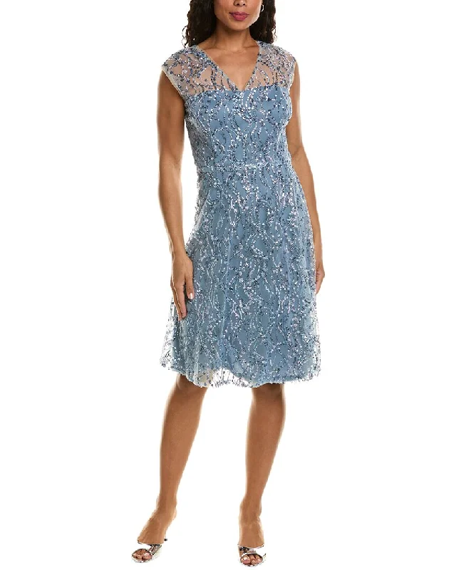 JS Collections Jay Flare Cocktail Dress Halter Neckline Beach