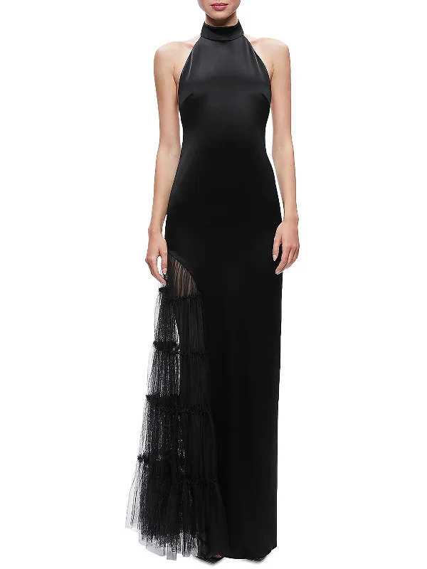 Ryn Womens Halter Open Back Evening Dress Tunics Cozy soft