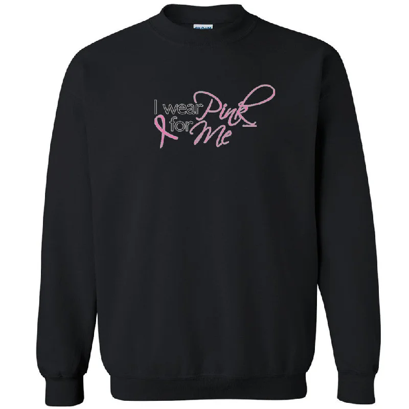 Zexpa Apparelâ„¢ I Wear Pink For Me Unisex Crewneck Breast Cancer Awareness Month Sweatshirt Hoodie with Tied Waist Feminine Flattering Zexpa Apparelâ„¢ I Wear Pink For Me Unisex Crewneck Breast Cancer Awareness Month Sweatshirt Hoodie with Tied Waist Feminine Flattering