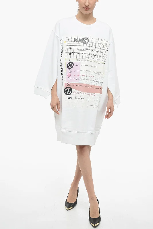 Maison Margiela MM6 OVERSIZED FIT Jersey Dress with Print S Standard size Tunics Stylish elegant