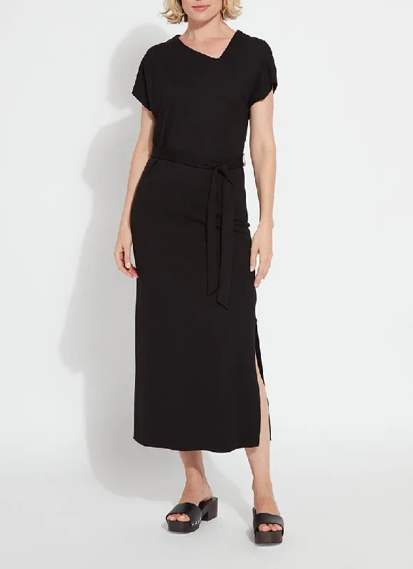 Celeste Asymmetrical Neck Dress Tunics Fleece cozy