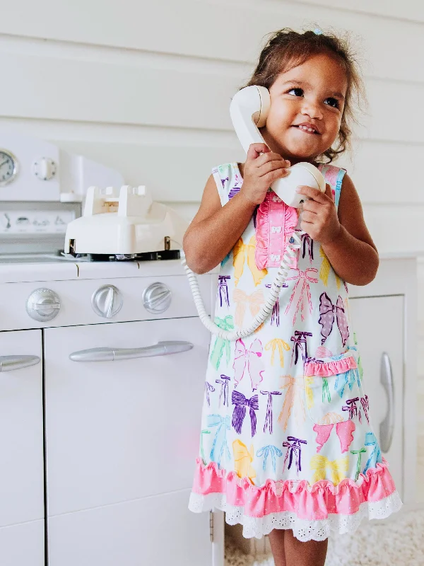 Everyday Play Dress - Vibrant Bows Tunics Sophisticated sleek