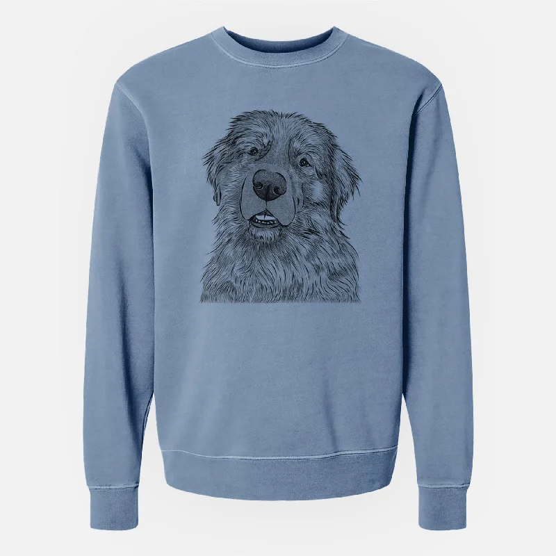 Bare Ralph the Leonberger - Unisex Pigment Dyed Crew Sweatshirt Hoodie with Magnetic Closure Innovative Modern Bare Ralph the Leonberger - Unisex Pigment Dyed Crew Sweatshirt Hoodie with Magnetic Closure Innovative Modern