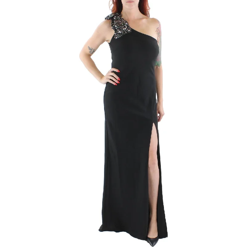 Ieena for Mac Duggal Womens Sequined Long Evening Dress empire Waist empire