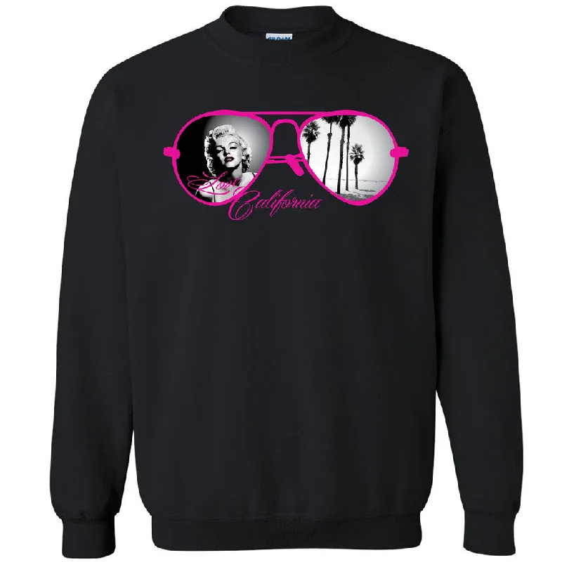 Zexpa Apparelâ„¢ Marilyn Monroe Pink Sunglasses Unisex Crewneck Sexy Starlet Sweatshirt Hoodie with Metallic Shiny Futuristic Zexpa Apparelâ„¢ Marilyn Monroe Pink Sunglasses Unisex Crewneck Sexy Starlet Sweatshirt Hoodie with Metallic Shiny Futuristic