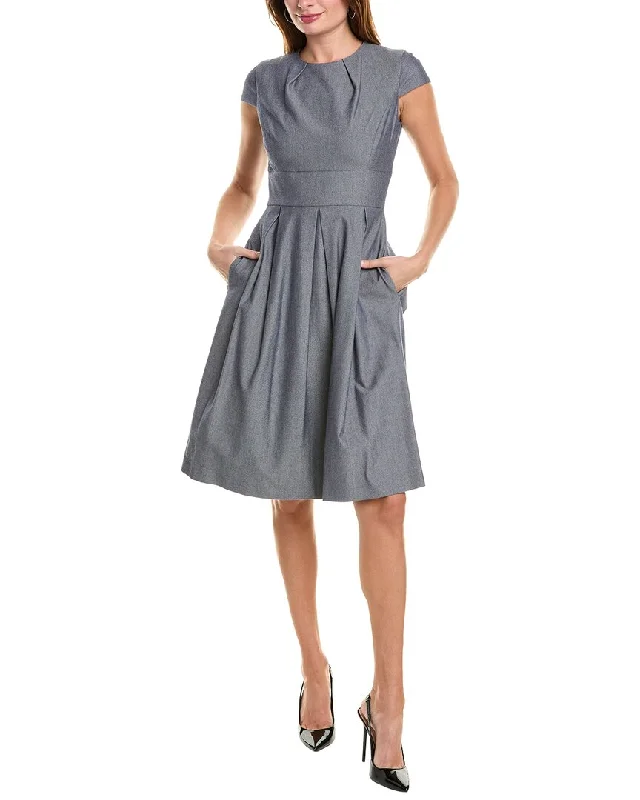 Brooks Brothers Textured A-Line Dress Tunics Trendy modern