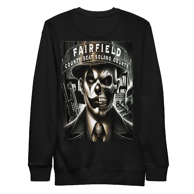 Deadpan Couture "Fairfield 707" Unisex Premium Sweatshirt Hoodie with Camouflage Military Edgy Deadpan Couture "Fairfield 707" Unisex Premium Sweatshirt Hoodie with Camouflage Military Edgy