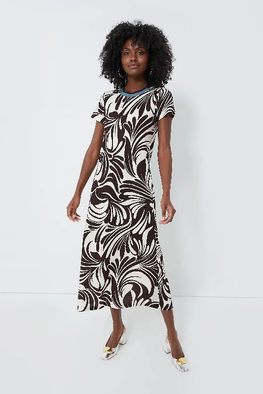 Watermarble Sporty Swing Dress Tunics Silk luxurious