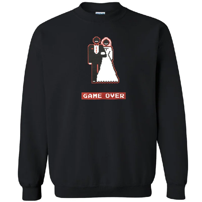 Zexpa Apparelâ„¢ Game Over Wedding Unisex Crewneck Funny Bachelorette Humor Sweatshirt Hoodie with Print Artistic Unique Zexpa Apparelâ„¢ Game Over Wedding Unisex Crewneck Funny Bachelorette Humor Sweatshirt Hoodie with Print Artistic Unique