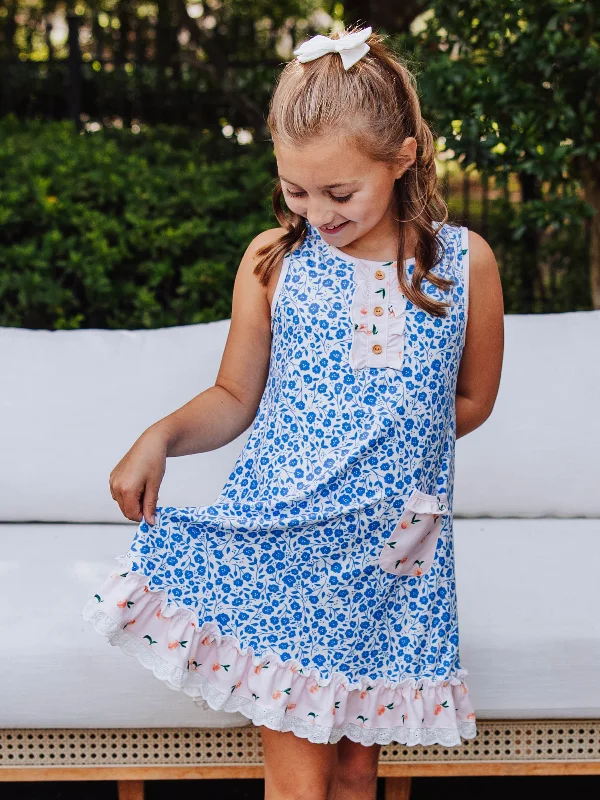 Everyday Play Dress - Lovely Petals Periwinkle Tunics Plaid country
