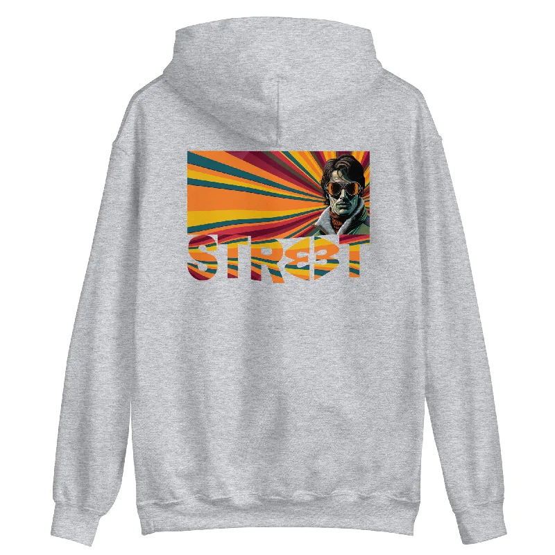 Super Comfortable Hoodie - Pop Art Power Collection Hoodie with Hem Fringe Bohemian Relaxed