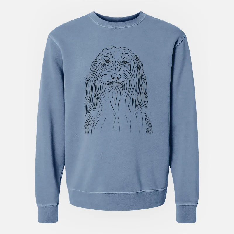 Bare Murray the Bearded Collie - Unisex Pigment Dyed Crew Sweatshirt Hoodie with Pattern Geometric Abstract Bare Murray the Bearded Collie - Unisex Pigment Dyed Crew Sweatshirt Hoodie with Pattern Geometric Abstract