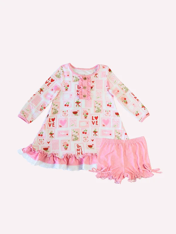 Everyday Play Dress - Love Stamps Tunics Fall fleece