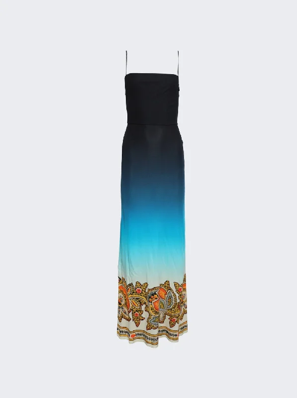 Etro Abito Dress BLUE Tunics Chinos classic