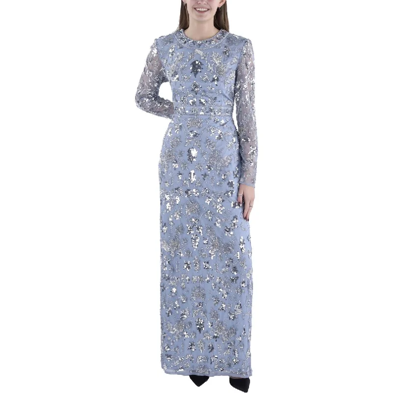 Womens Sequined Formal Evening Dress Tunics Chic fashionable