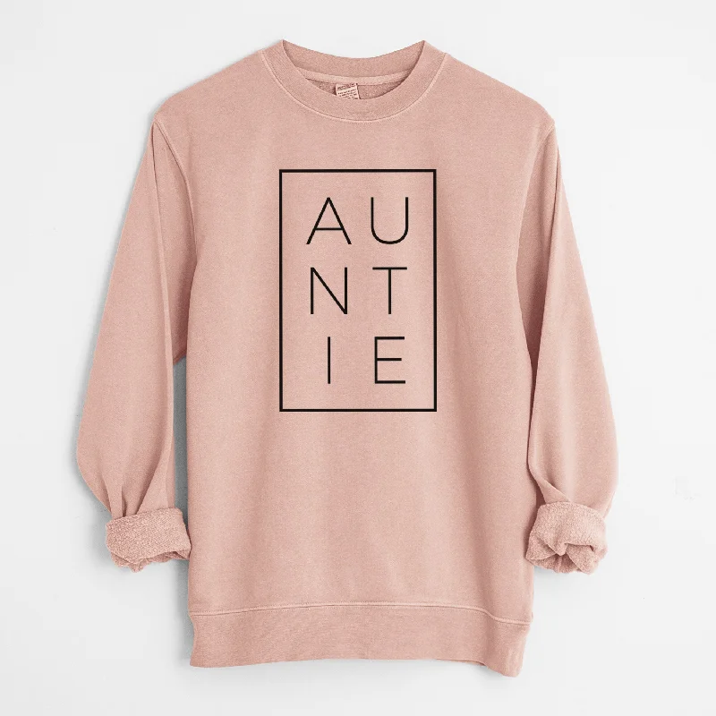 Auntie Boxed - Unisex Pigment Dyed Crew Sweatshirt Hoodie with Logo Branding Identity Auntie Boxed - Unisex Pigment Dyed Crew Sweatshirt Hoodie with Logo Branding Identity