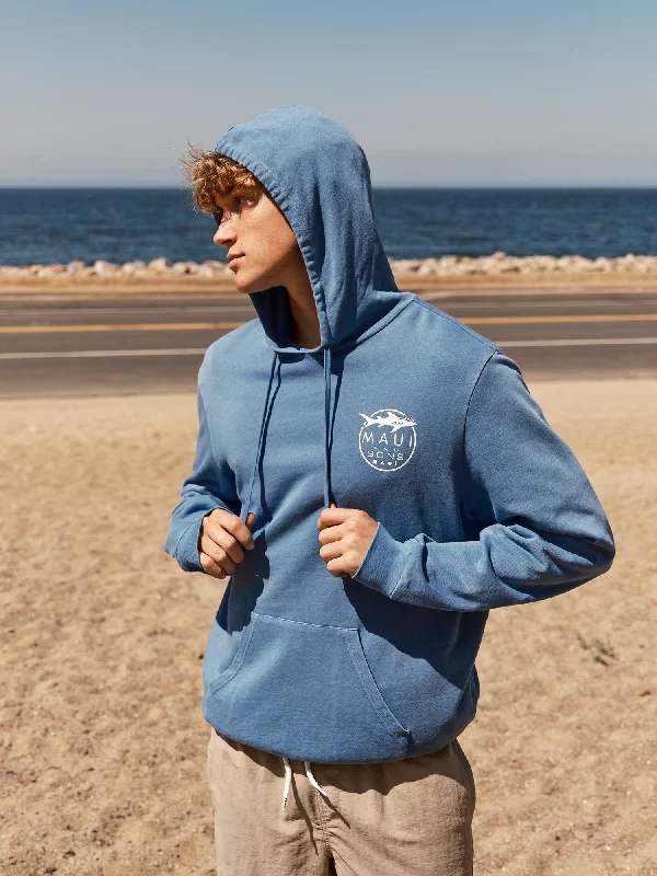 100% Cotton Terry Shark Logo Unisex Hoodie Hoodie with Metallic Shiny Futuristic