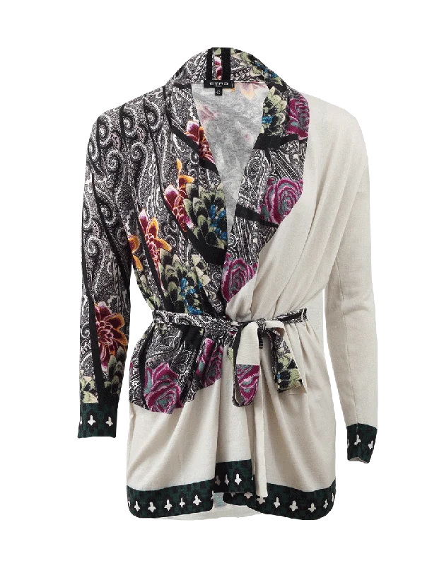 Belted Drape Cardigan Fitted Loose Oversized