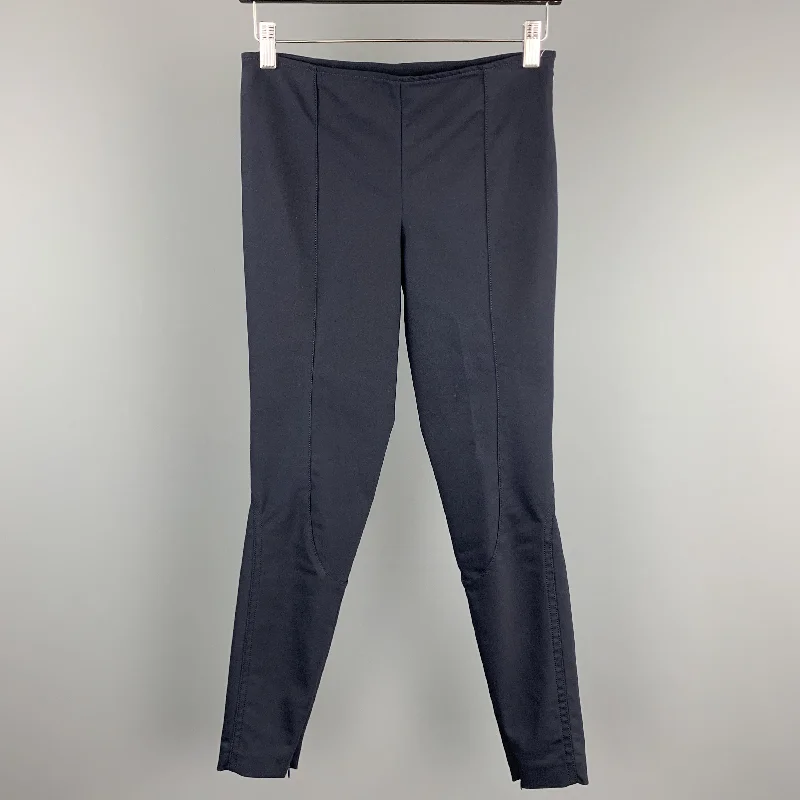 THE ROW Size XS Navy Slim Leg Riding Style Dress Pants Fashionable Jogger Pants