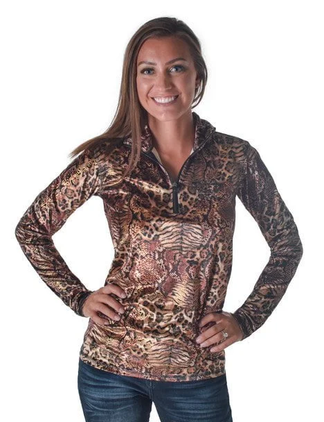 Cowgirl Tuff Womens Quarter Zip Cadet Brown Poly/Spandex Athletic Shell Jacket Fleece Jacket Down Jacket Parka Cowgirl Tuff Womens Quarter Zip Cadet Brown Poly/Spandex Athletic Shell Jacket Fleece Jacket Down Jacket Parka