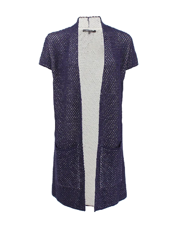 Three-Quarter Length Duster Cardigan Fleece Fabric Down Fabric Feather Fabric