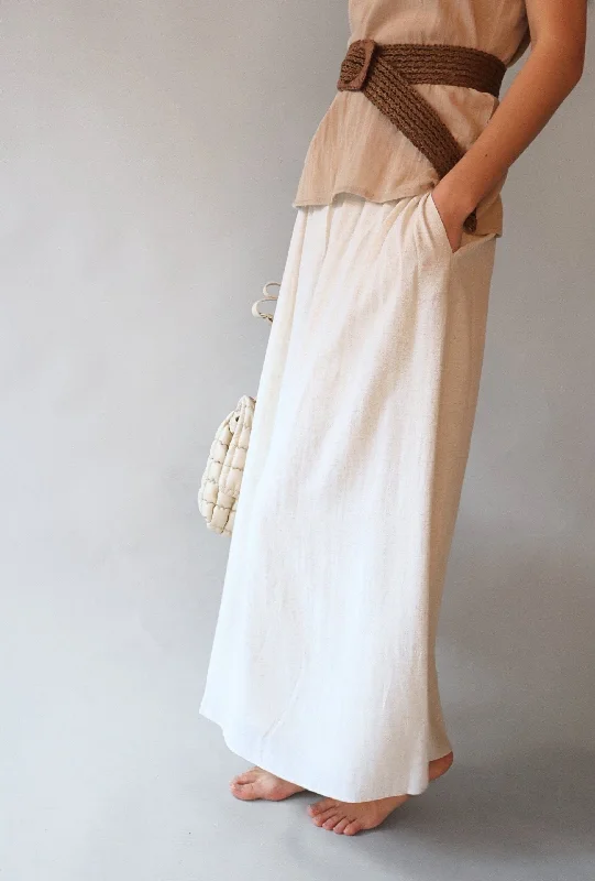 NATURAL MAXI SKIRT cashmere skirt soft