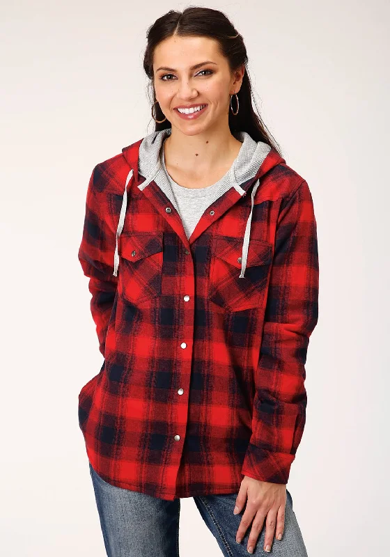 Roper Womens Red 100% Cotton Thermal Lined Hooded Jacket Mesh Jacket Canvas Jacket Denim Jacket Roper Womens Red 100% Cotton Thermal Lined Hooded Jacket Mesh Jacket Canvas Jacket Denim Jacket