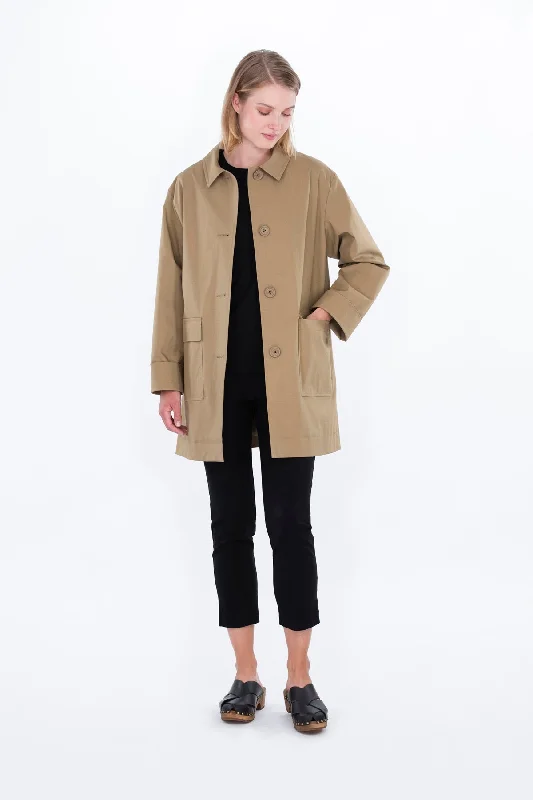 Sisal Jacket Beige Zip Front Button Front Snap Front