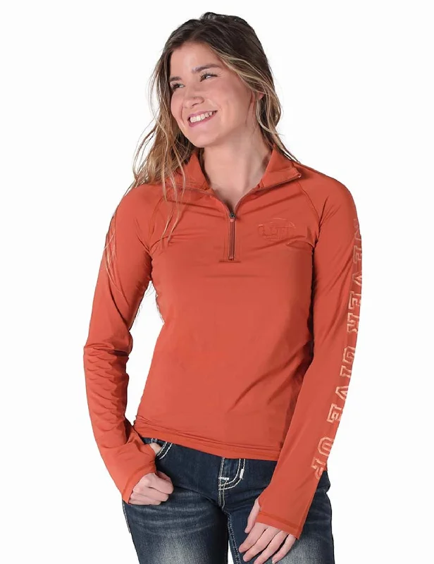 Cowgirl Tuff Womens UPF Quarter Zip Rust Nylon Softshell Jacket V-Neck Jacket Boat Neck Jacket Square Neck Jacket Cowgirl Tuff Womens UPF Quarter Zip Rust Nylon Softshell Jacket V-Neck Jacket Boat Neck Jacket Square Neck Jacket