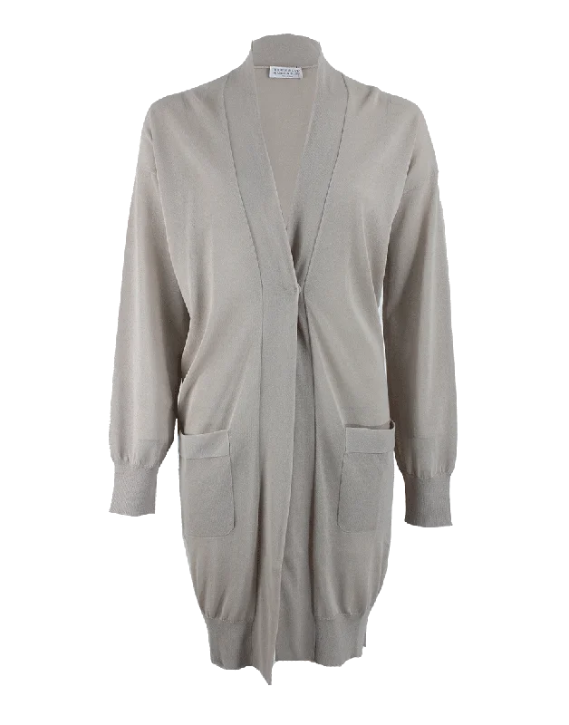 Long Sleeve Cotton Long Cardigan Modern Contemporary chic