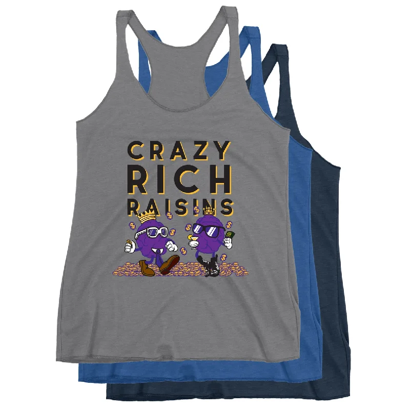 Movie The Food™ "Crazy Rich Raisins" Women's Racerback Tank Top neon tank top
