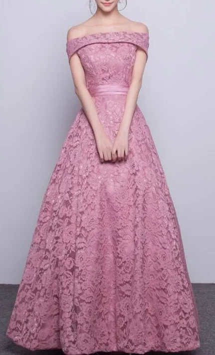 Beautiful Dark Pink Lace Long Off Shoulder Party Dress, Lace Prom Dress 2020 cg3028 Tunics Solid Classic Beautiful Dark Pink Lace Long Off Shoulder Party Dress, Lace Prom Dress 2020 cg3028 Tunics Solid Classic