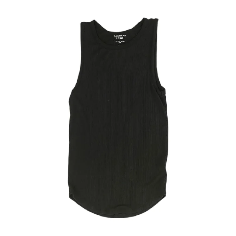 Black Solid Tank crossback tank top
