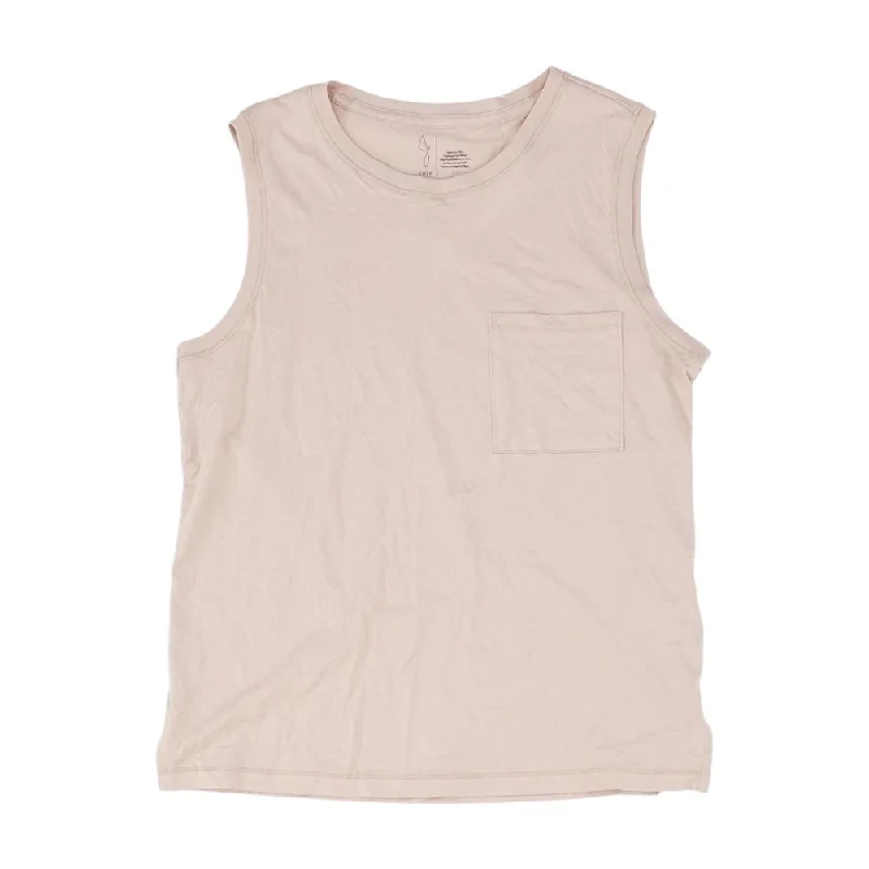Mauve Solid Tank sheer tank top