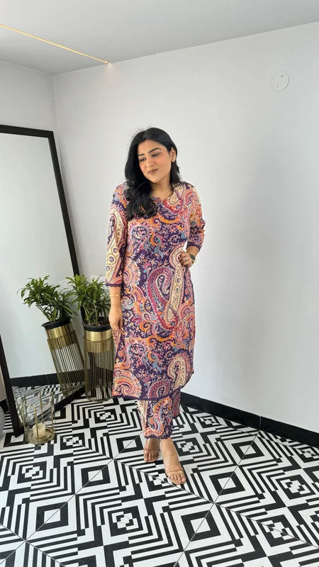 Women's Viscose Solid Flared Kurta Pant With Dupatta - Malishka Export Fashionable Work Pants Women's Viscose Solid Flared Kurta Pant With Dupatta - Malishka Export Fashionable Work Pants
