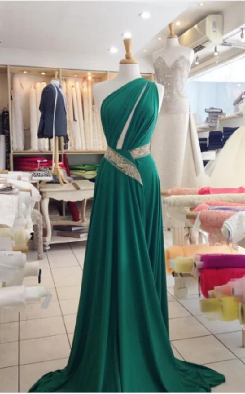 Green A Line Satin Evening Dresses One Shoulder Cutout Prom Dresses Sleeveless Party Dress Gowns cg5898 Tunics Versatile stylish Green A Line Satin Evening Dresses One Shoulder Cutout Prom Dresses Sleeveless Party Dress Gowns cg5898 Tunics Versatile stylish