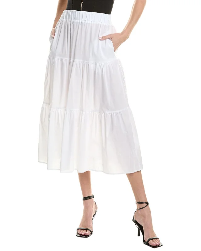 Alpha Studio Tiered Maxi Skirt mini skirt trendy