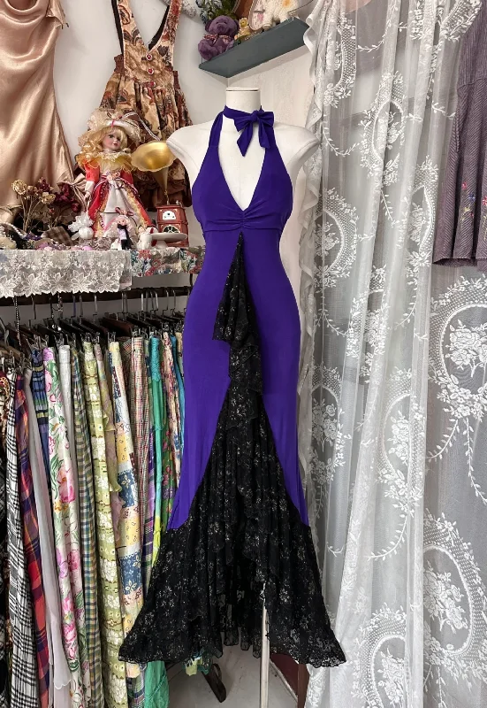 Purple V Neck Halter Mermaid Vintage Long Party Dress Formal Evening Gown, DP4553 Tunics Custom made Purple V Neck Halter Mermaid Vintage Long Party Dress Formal Evening Gown, DP4553 Tunics Custom made